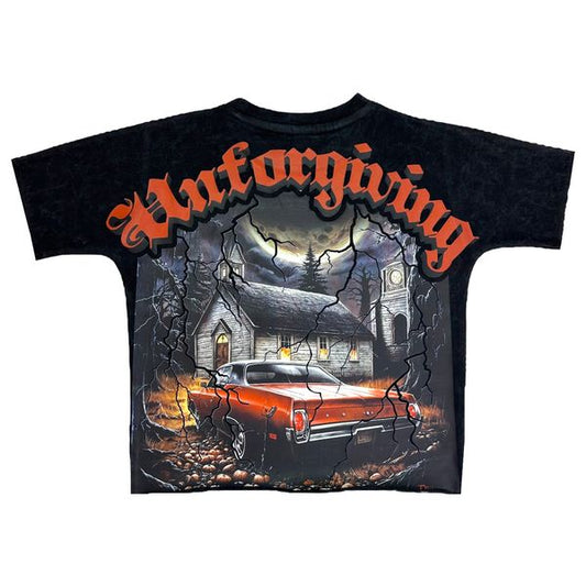 Unforgiving Premium Washed Kids Cropped Tee