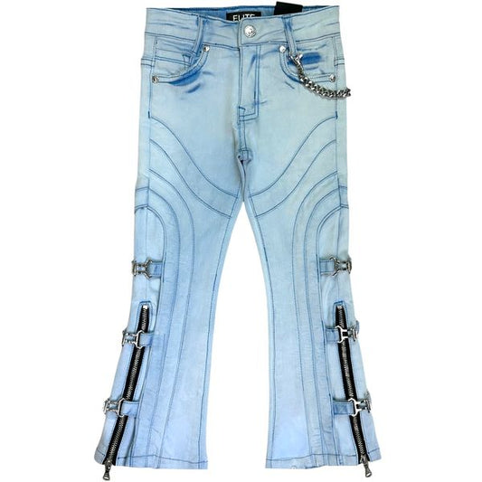 Buckle Premium Kids Stacked Jeans Sky