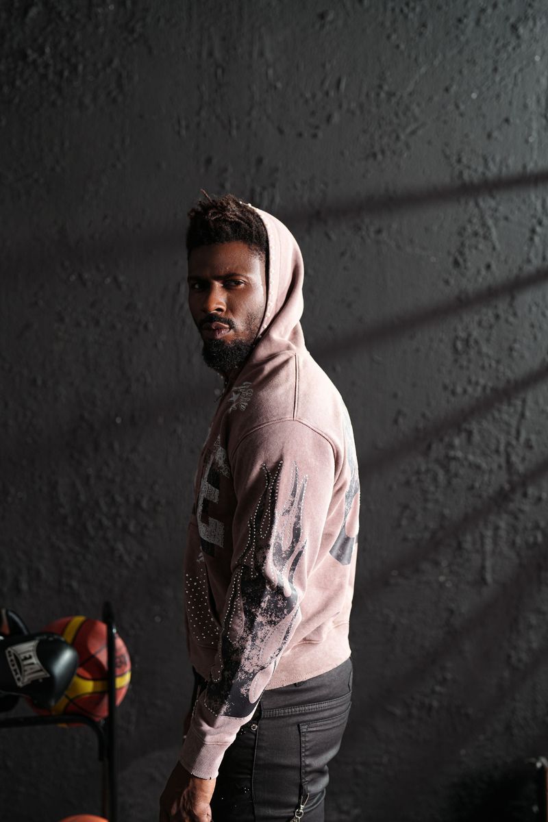 Noble Mocha Rhinestone Premium Mens Hoodie + Pearls Zip Up