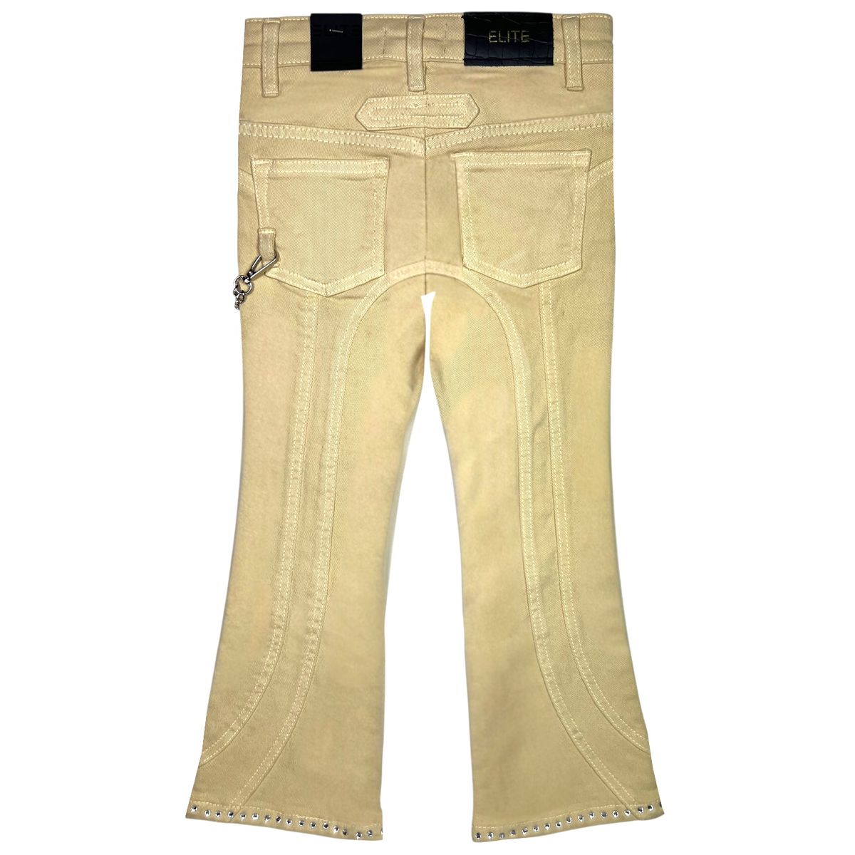 Cream Stone Line Premium Kids Stacked Jeans