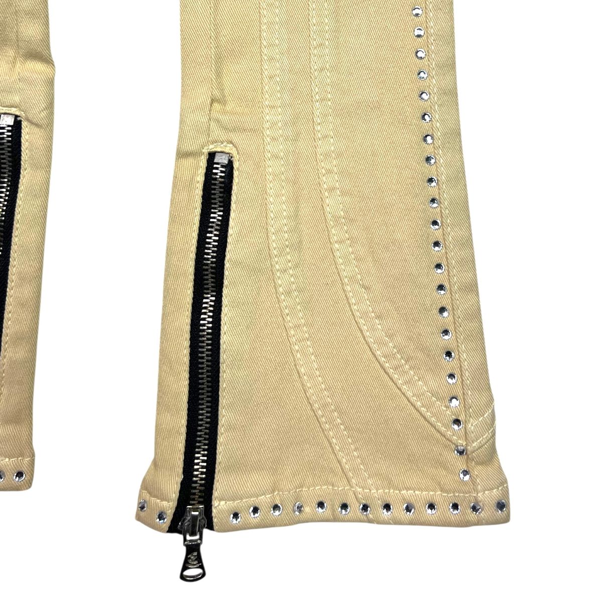 Cream Stone Line Premium Kids Stacked Jeans