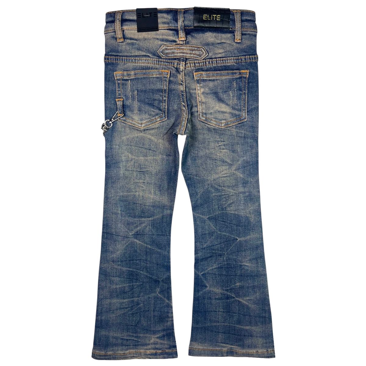 Vintage Secret Stone Zipper Premium Kids Stacked Jeans