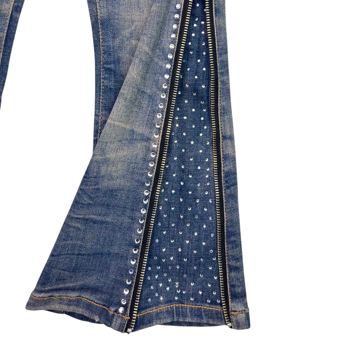 Vintage Secret Stone Zipper Premium Kids Stacked Jeans