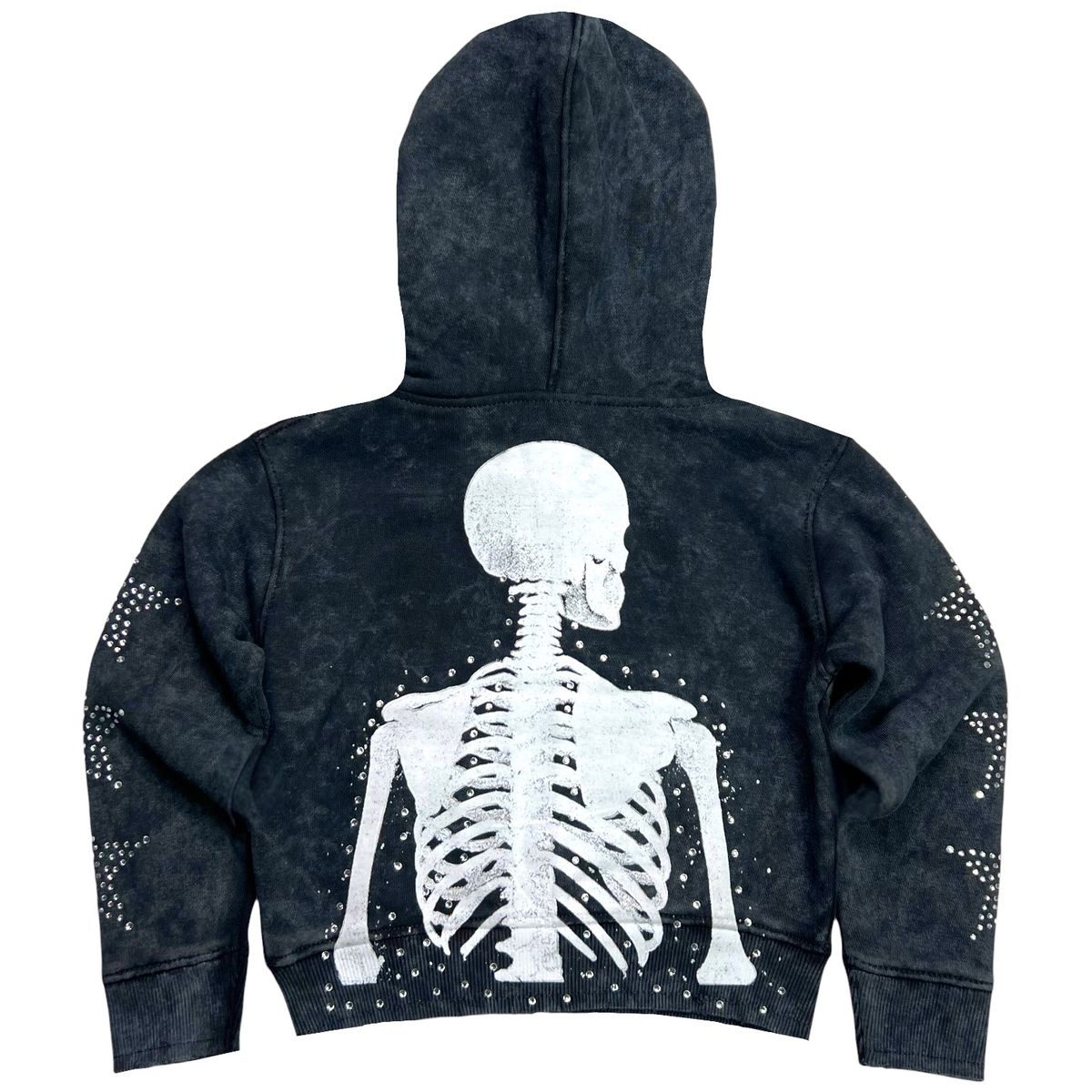 Black Skull Rhinestone Pearls Premium Kids Track Set