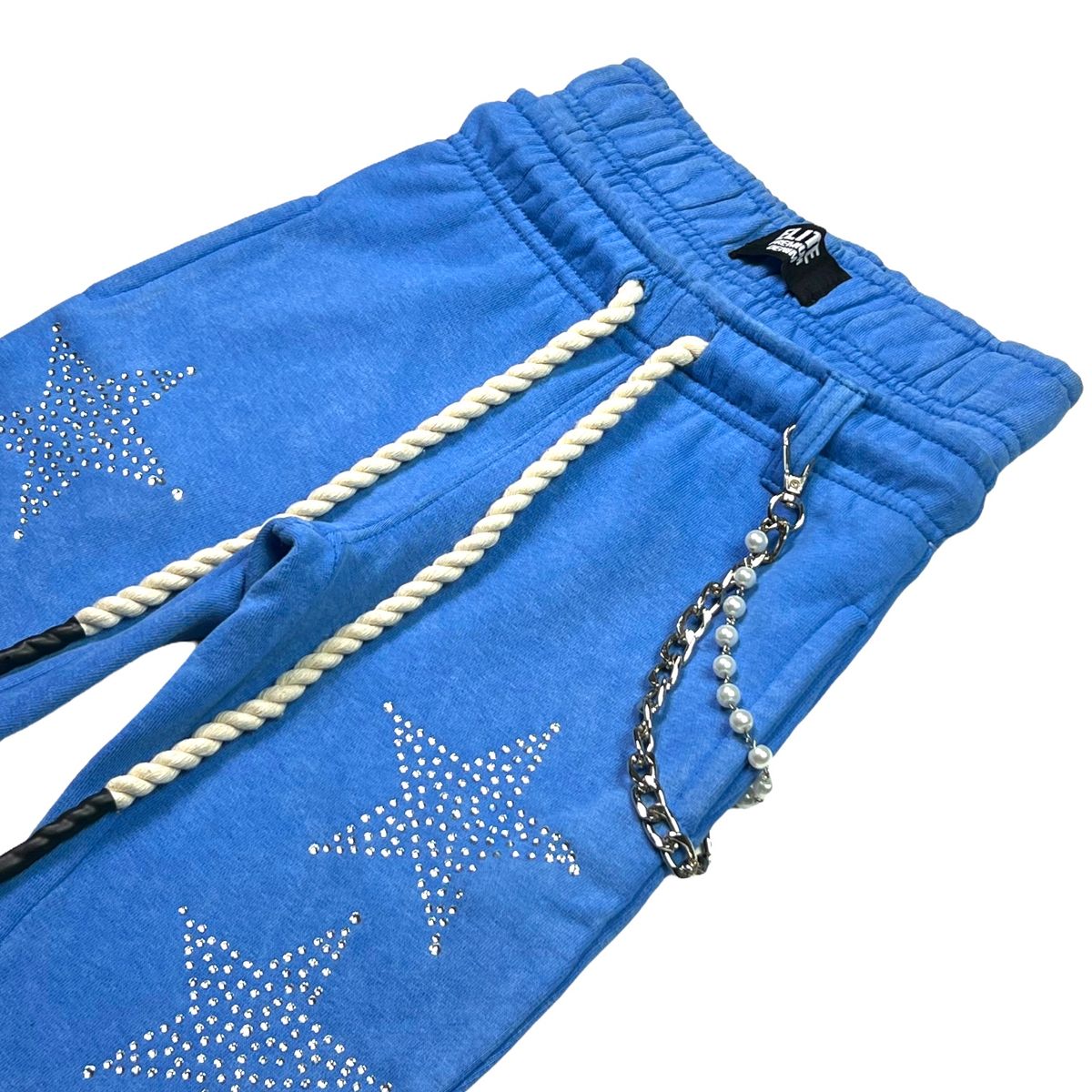 (Pre-Order) Blue Skull Rhinestone Pearls Premium Kids Track Set