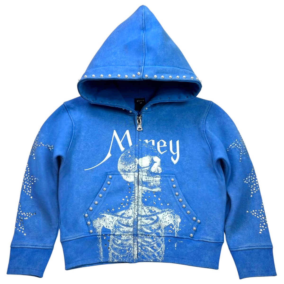 (Pre-Order) Blue Skull Rhinestone Pearls Premium Kids Track Set