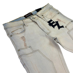 Bright Sand Utility Premium Men's Stack Jeans