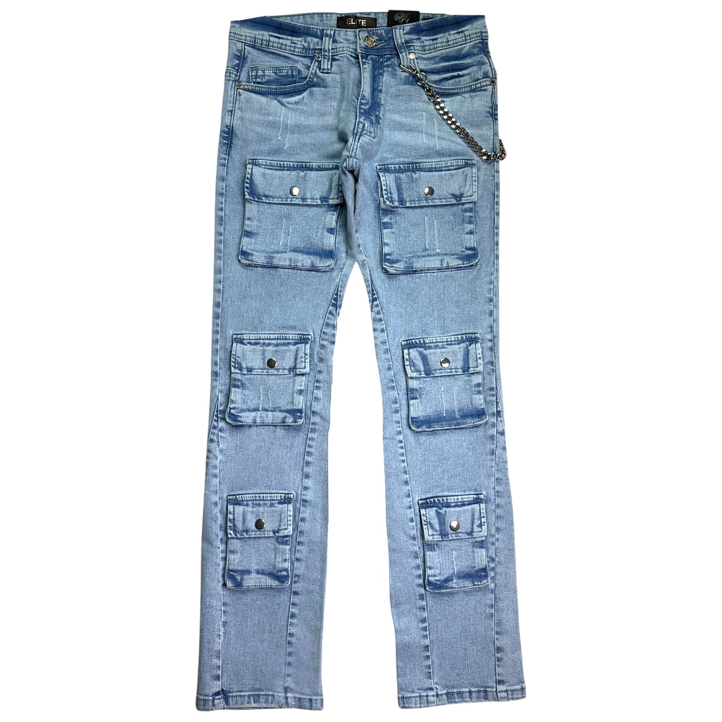 Cargo Premium Mens Stacked Jeans + Cuban Link