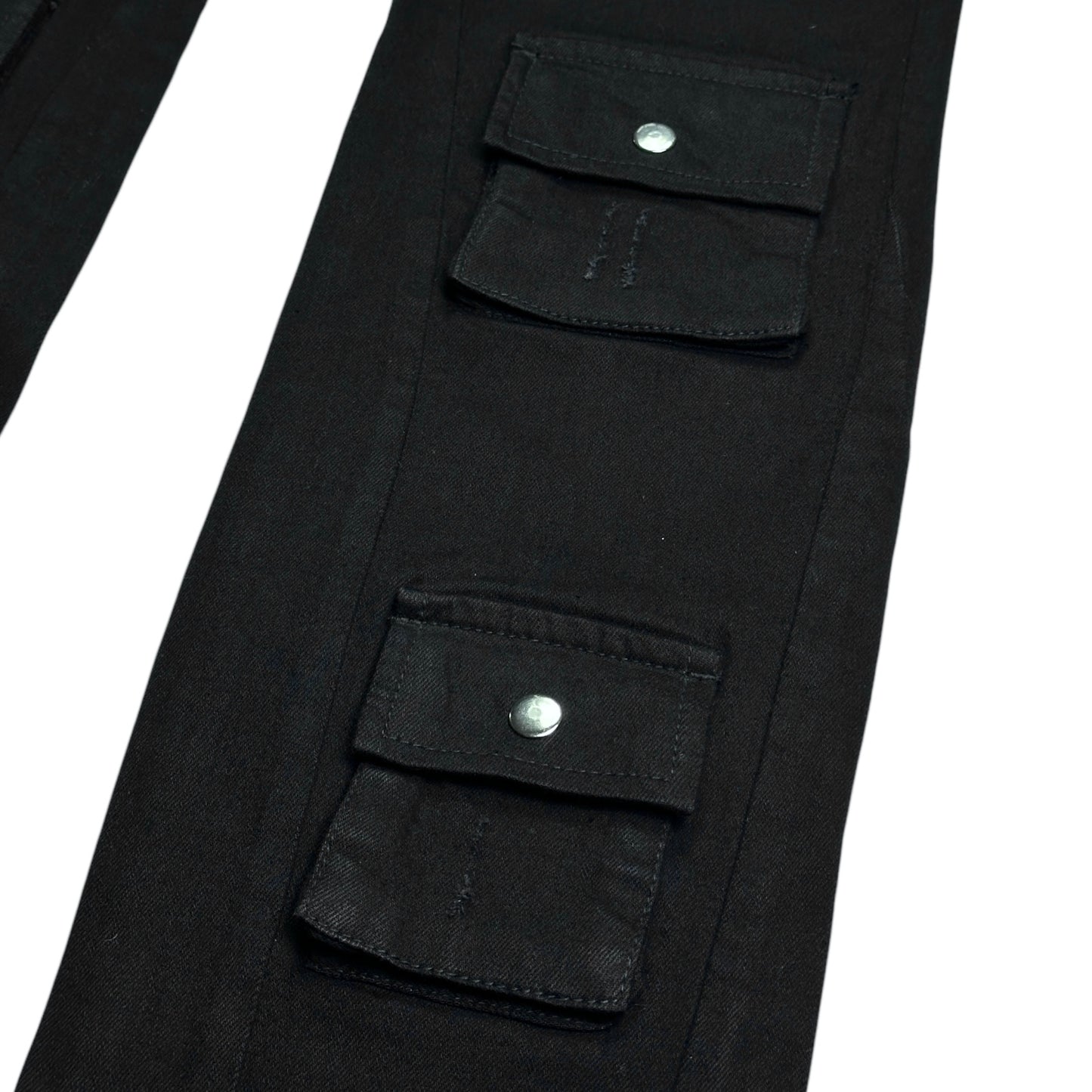 Cargo Premium Mens Stacked Jeans Black + Cuban Link