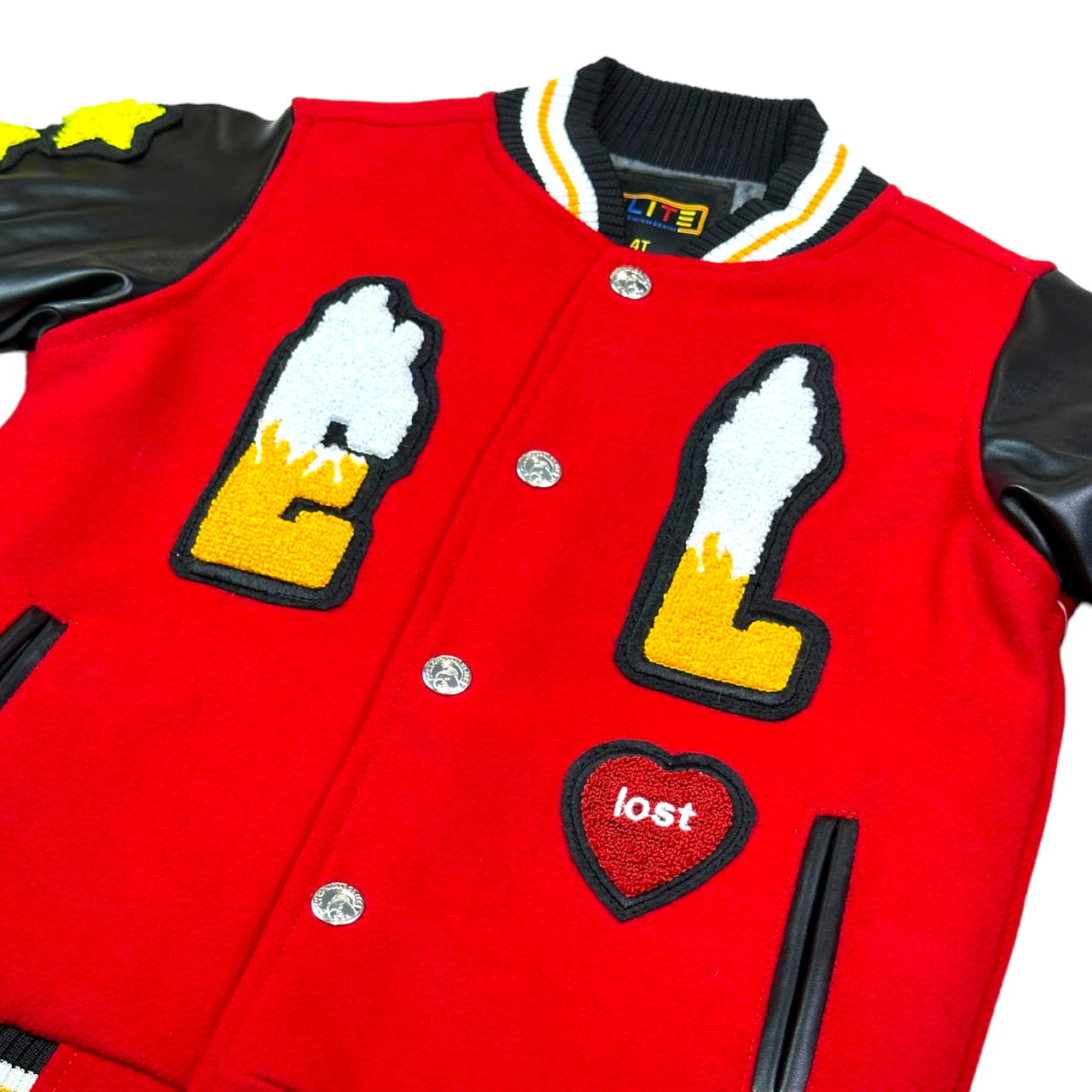 Excellence Premium Kids Varsity Jacket Red
