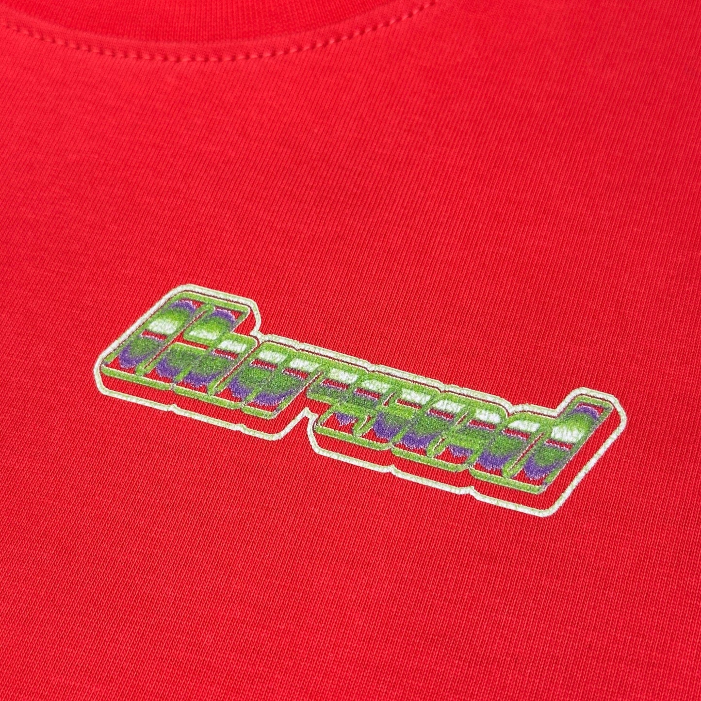 Neon Premium Kids Cropped Tee Red