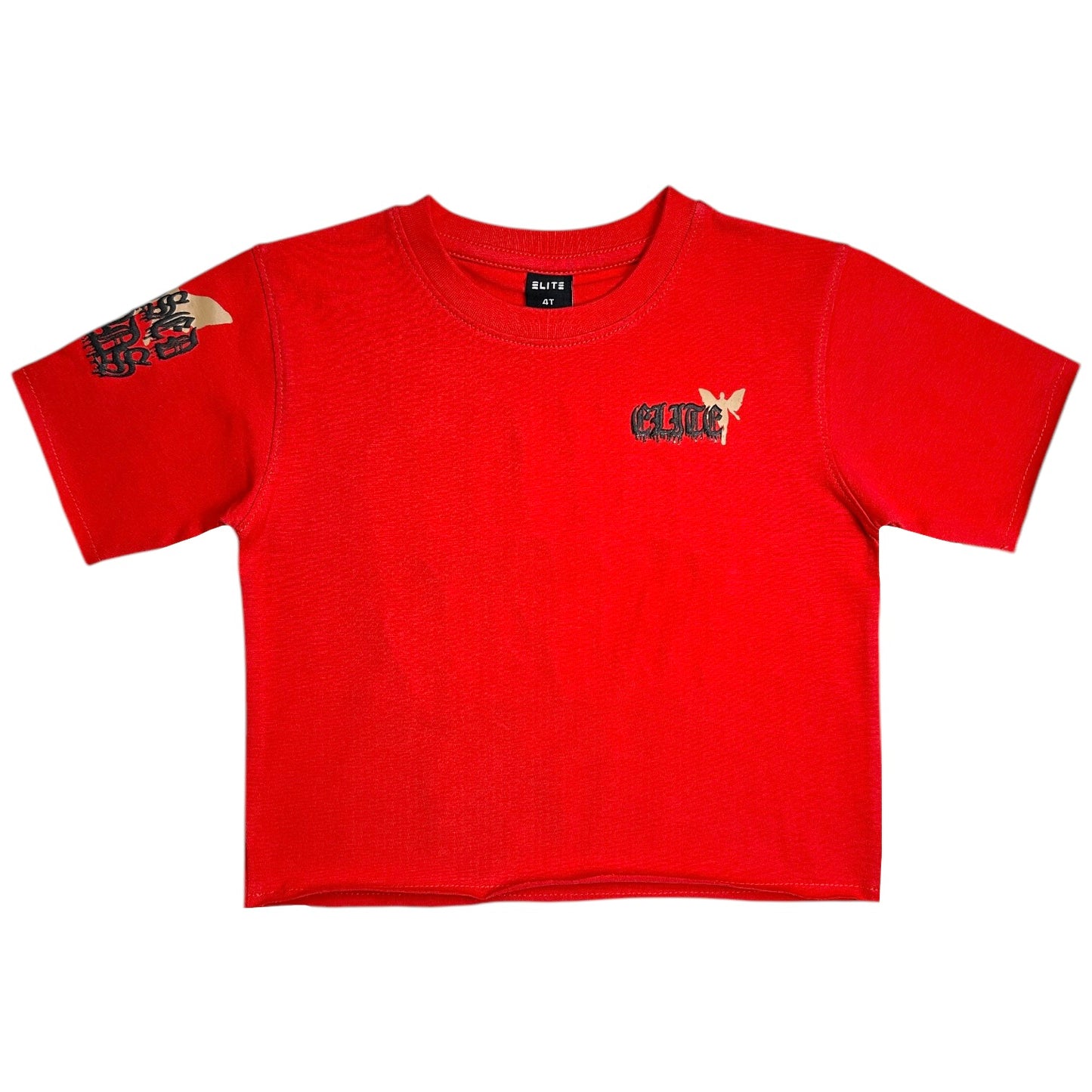 Angels Premium Kids Cropped Tee Red
