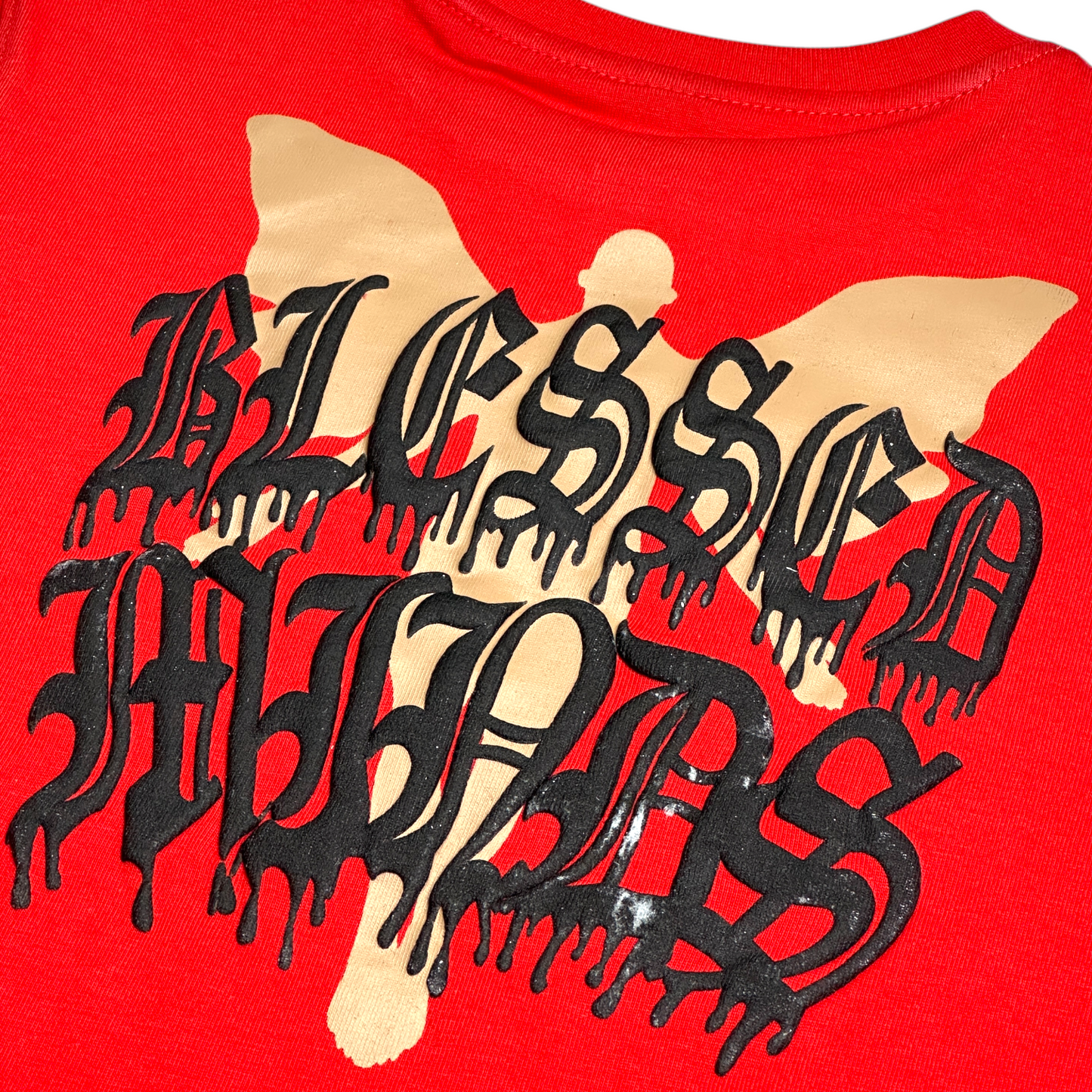 Angels Premium Kids Cropped Tee Red