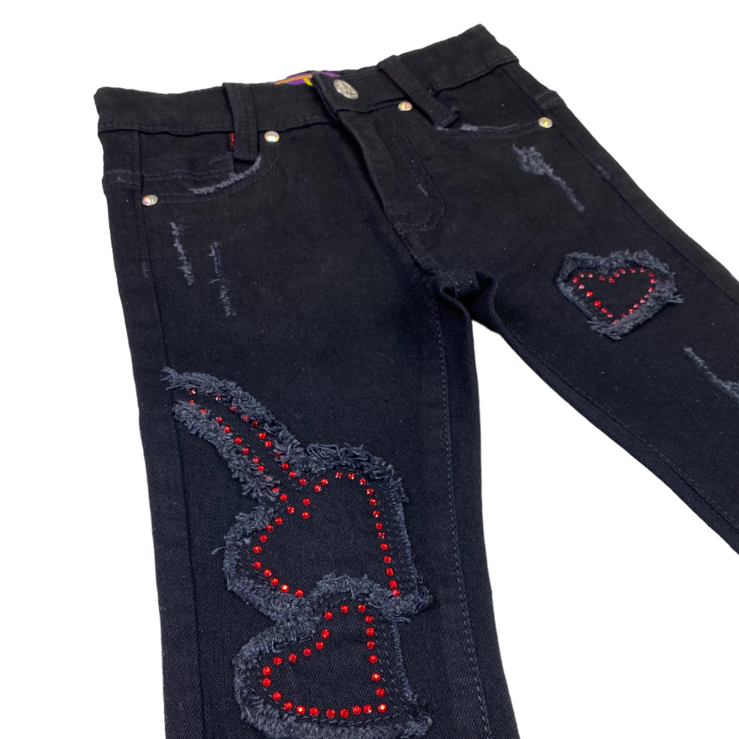 Splash Premium Girls Flare Jeans Black