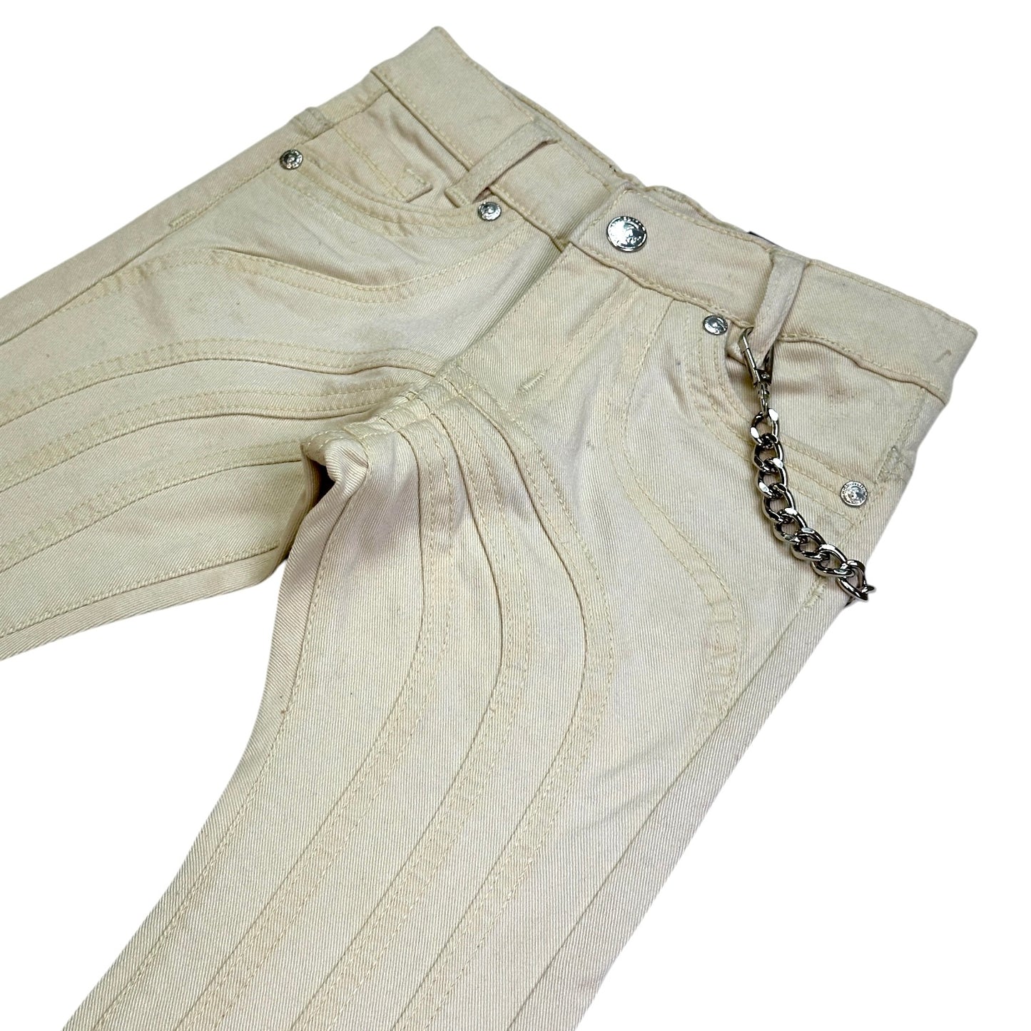 Wave Premium Kids Stacked Jeans Cream