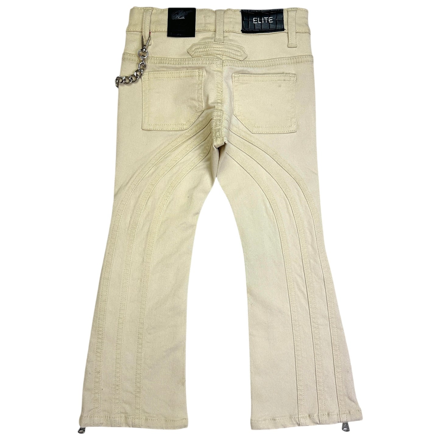 Wave Premium Kids Stacked Jeans Cream