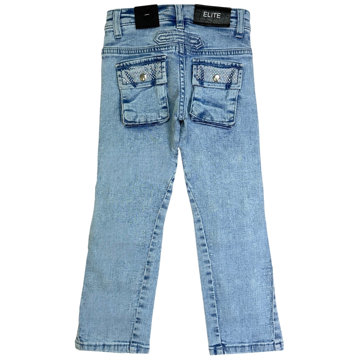 Crystal Cargo Premium Kids Stacked Jeans