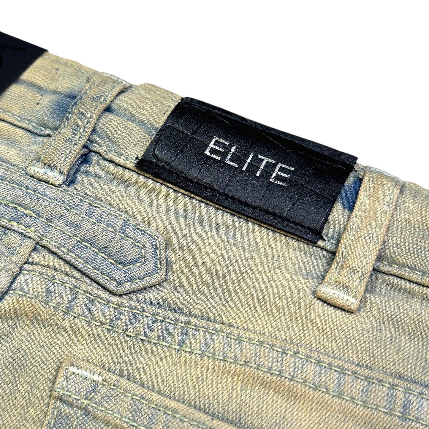 Padded Premium Kids Stacked Jeans Sand