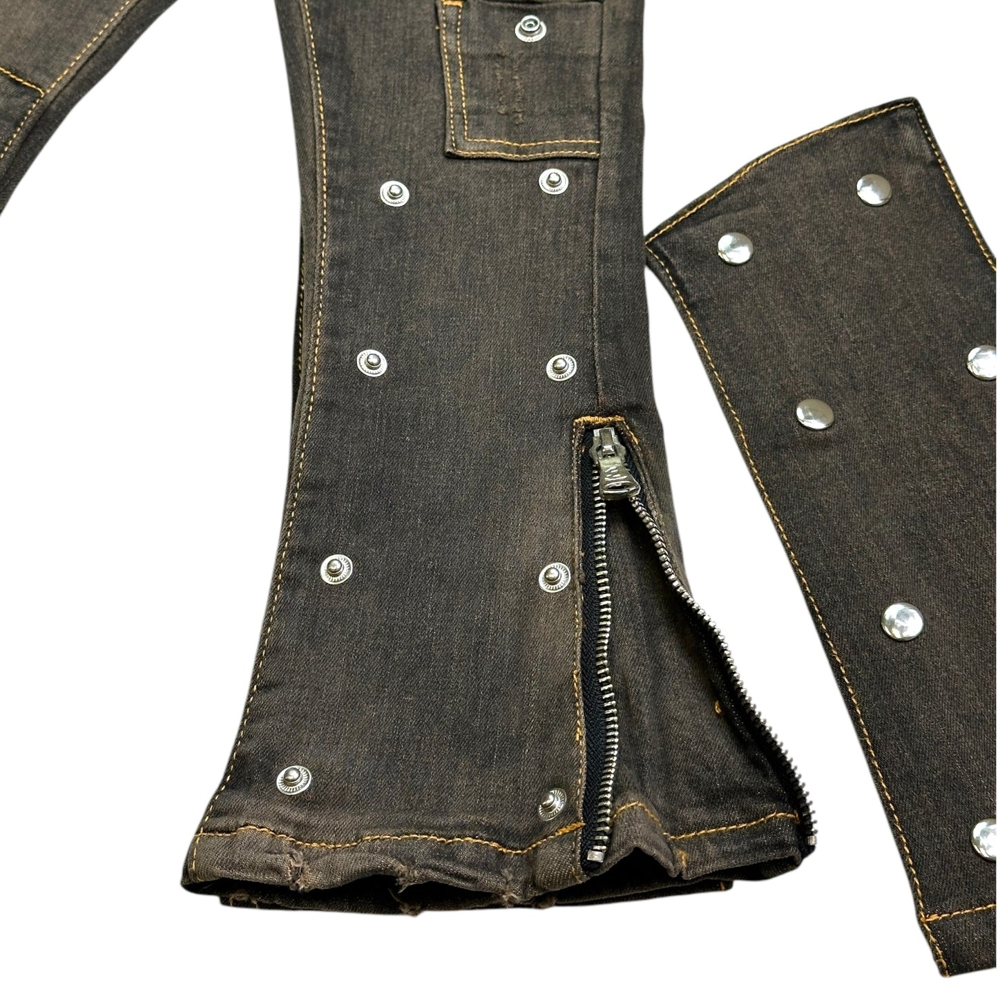 Padded Premium Kids Stacked Jeans Bronze