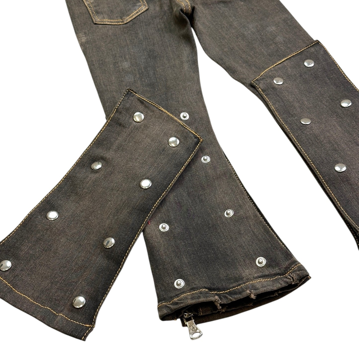 Padded Premium Kids Stacked Jeans Bronze