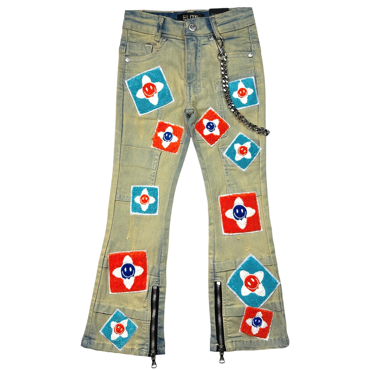 4Clover Premium Kids Stacked Jeans Sand