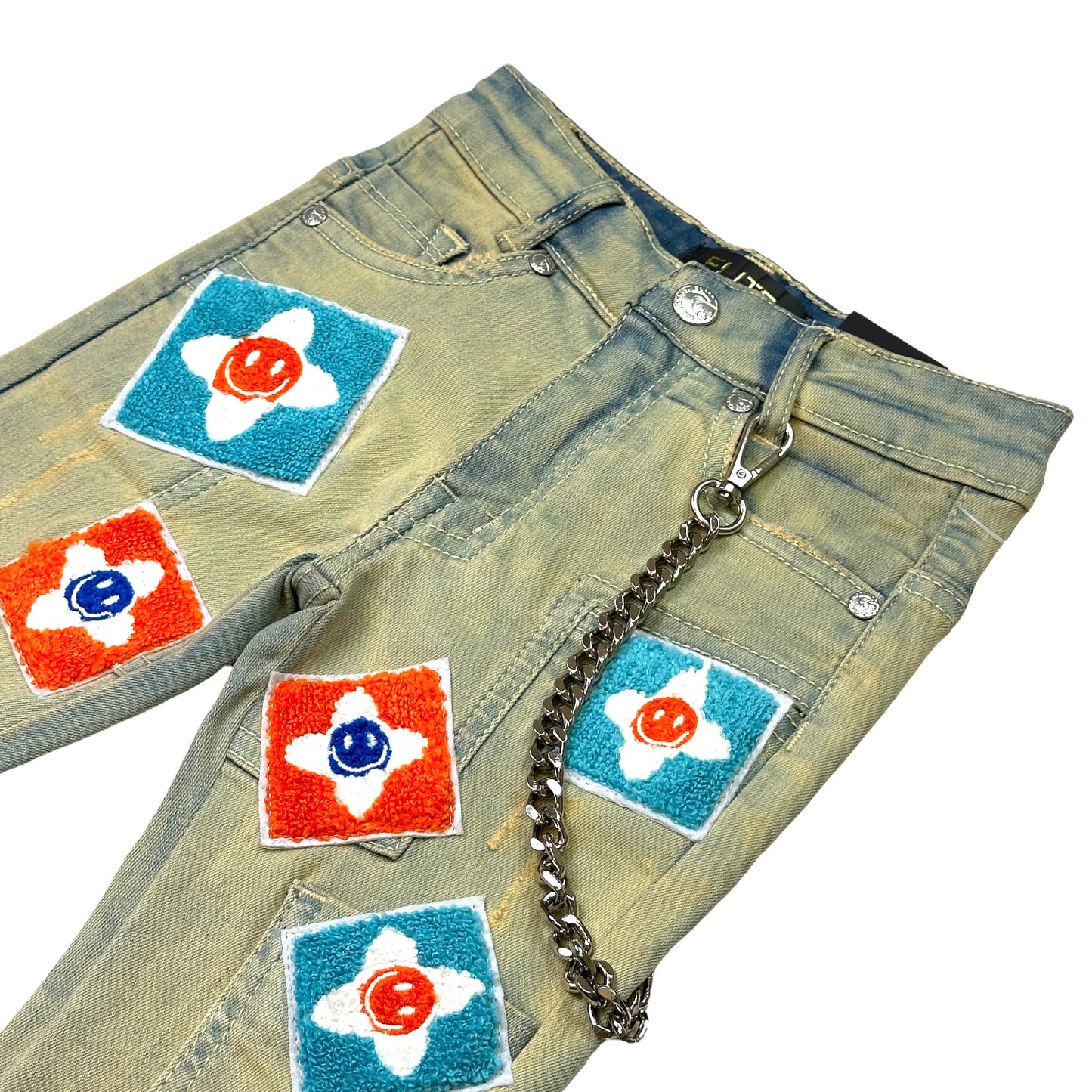 4Clover Premium Kids Stacked Jeans Sand