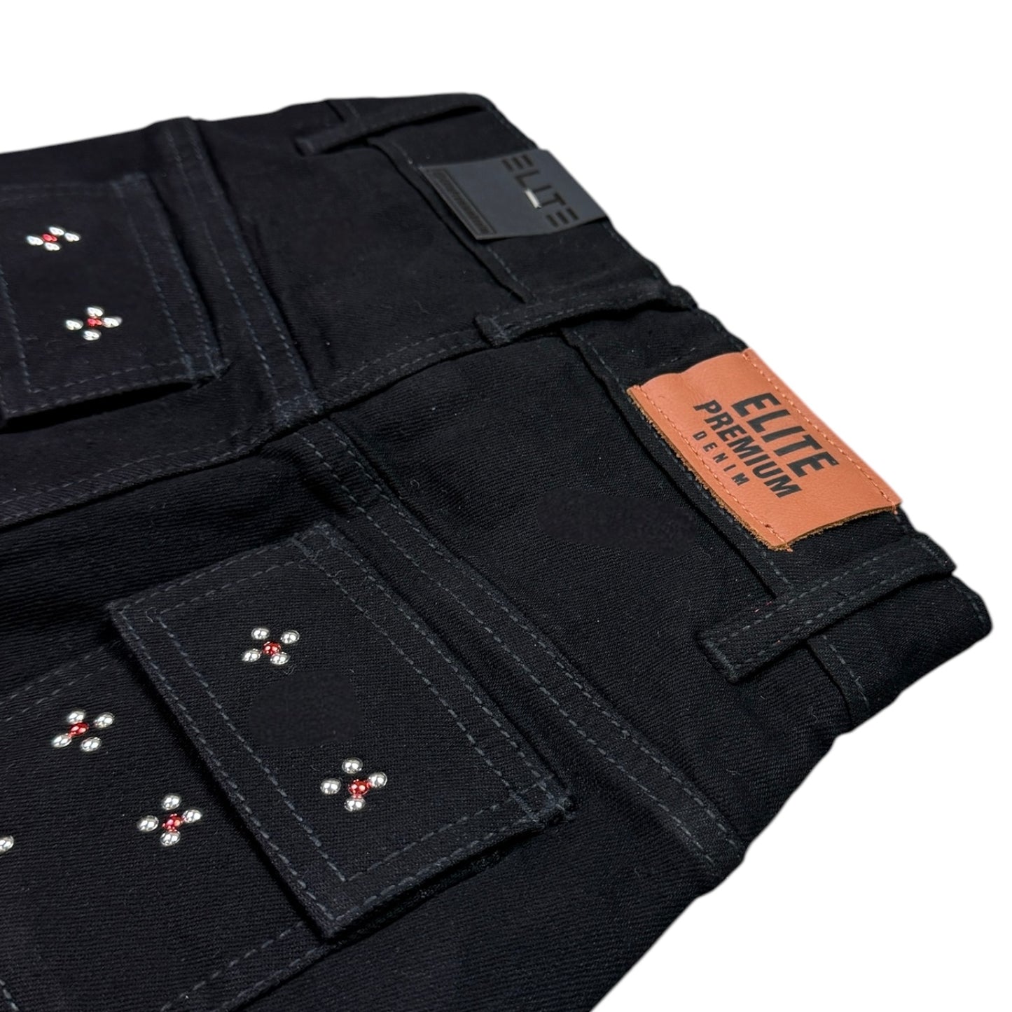 Winners Jet Black Kids Rhinestones Denim Shorts