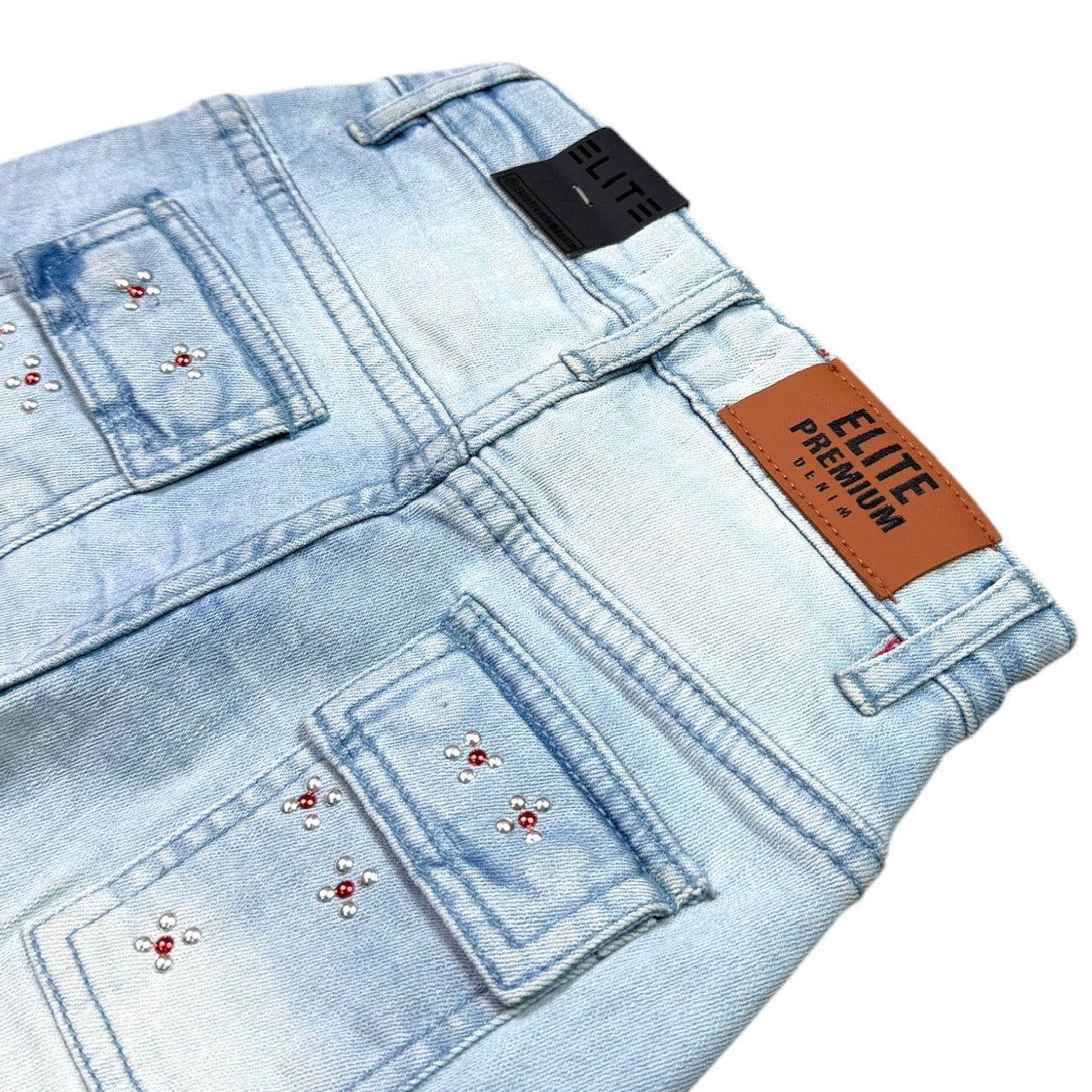Winners Light Wash Kids Rhinestones Denim Shorts