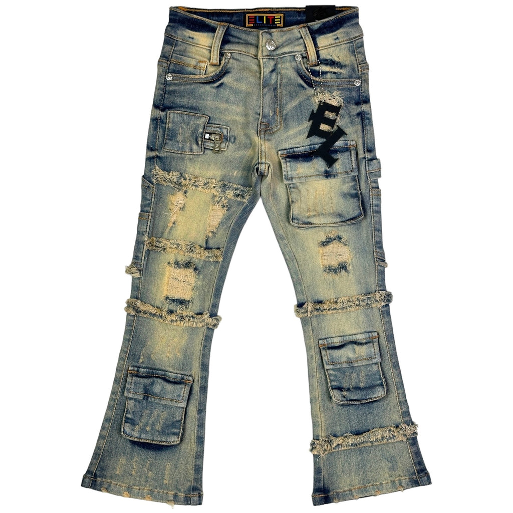 Rust Utility Premium Kids Stack Jeans