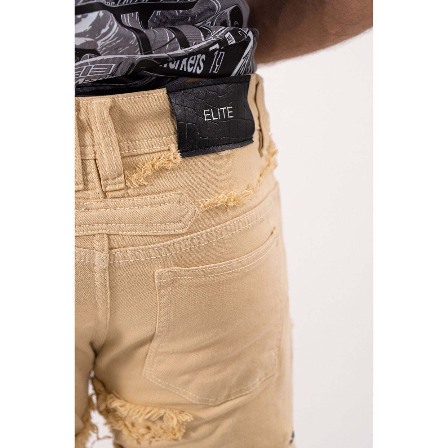 6Zipper Premium Mens Stacked Jeans + Wallet Chain
