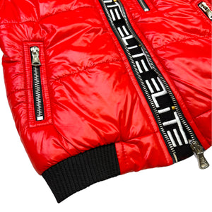 Crimson Red Premium Kids Puffer Jacket