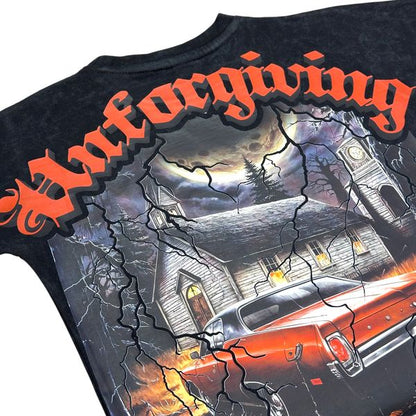 Unforgiving Premium Washed Kids Cropped Tee