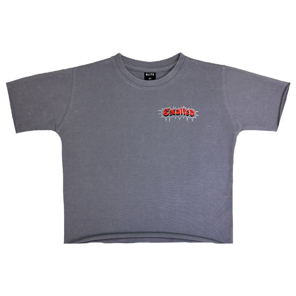 Exalted Premium Washed Kids Cropped Tee