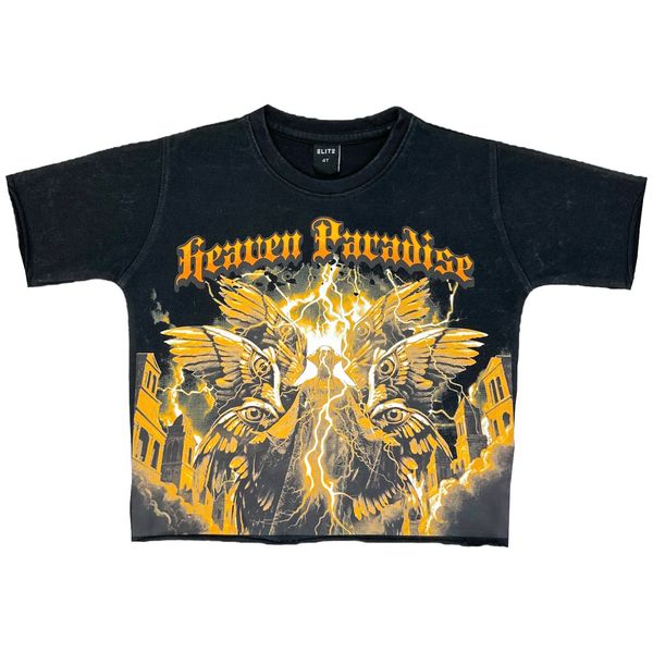 Paradise Washed Kids Cropped Tee and Shorts Set