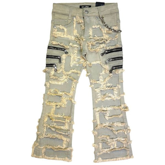 6Zipper Premium Kids Stacked Jeans