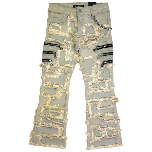 6Zipper Premium Kids Stacked Jeans
