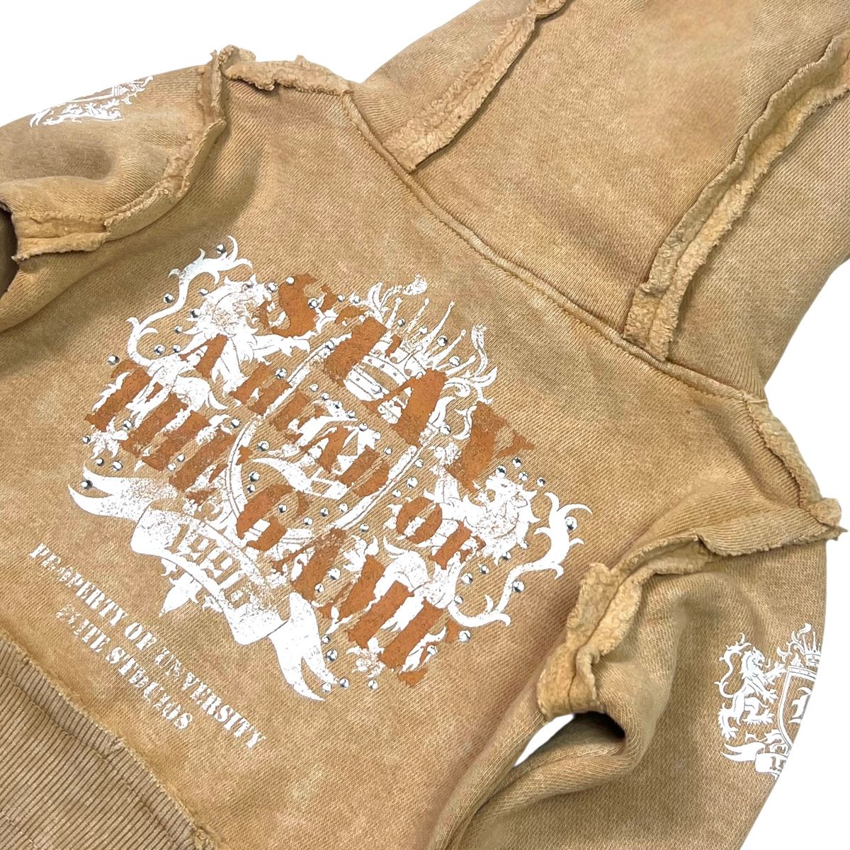 Saints Sand Washed Rhinestones + Pearls Infant Boys Hoodie