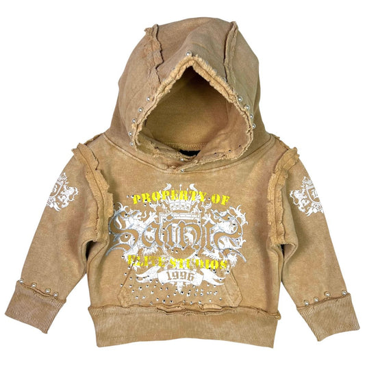 Saints Sand Washed Rhinestones + Pearls Infant Boys Hoodie