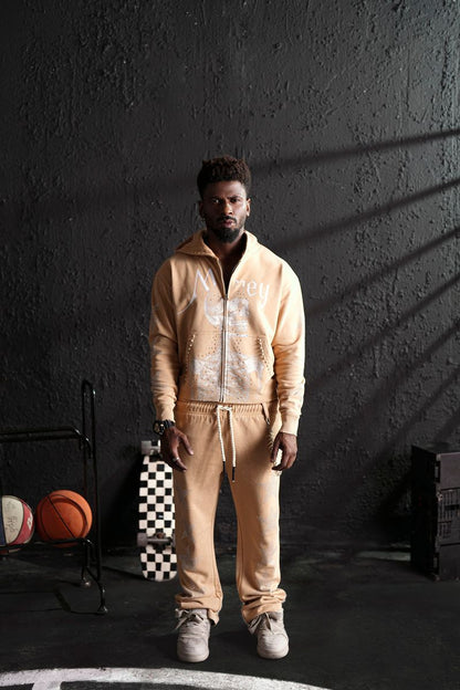 Mercy Sandstorm Skull Rhinestone Premium Mens Fleece Set