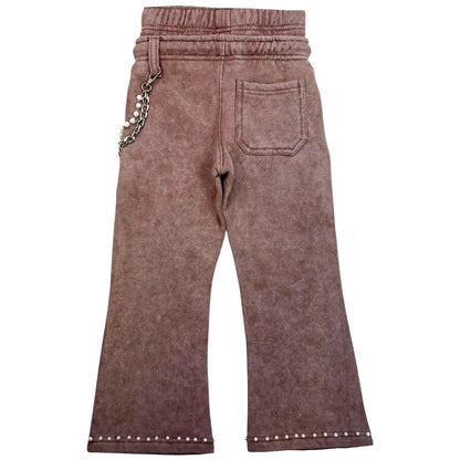 Vivid Mocha Rhinestone Pearls Premium Kids Fleece Set