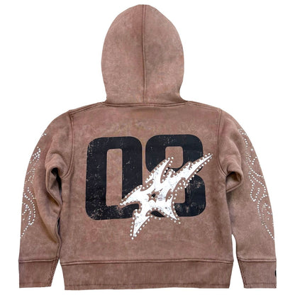 Vivid Mocha Rhinestone Pearls Premium Kids Fleece Set