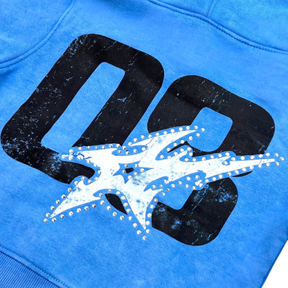 Vivid Blue Rhinestone Pearls Premium Kids Fleece Set