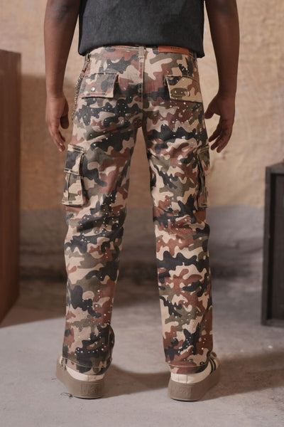 Camo Embellished Kids Jeans