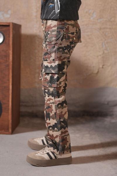 Camo Embellished Kids Jeans