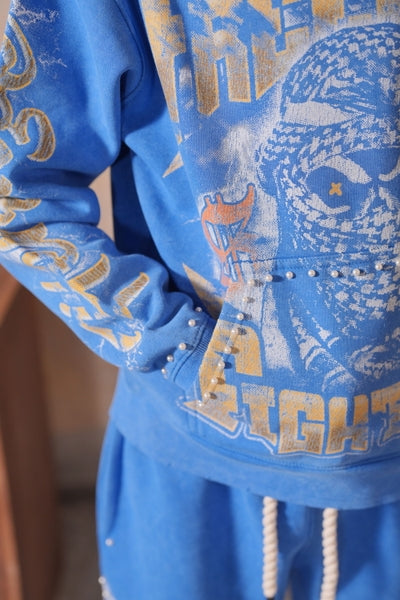 Freedom Fight Premium Fleece Mens Set Blue Keffiyeh