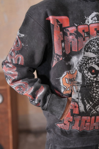 Freedom Fight Premium Fleece Mens Set Black Keffiyeh