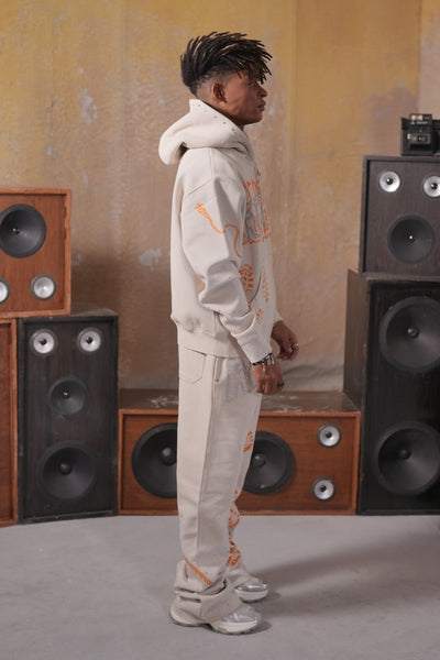Riches Premium Fleece Mens Set Cream