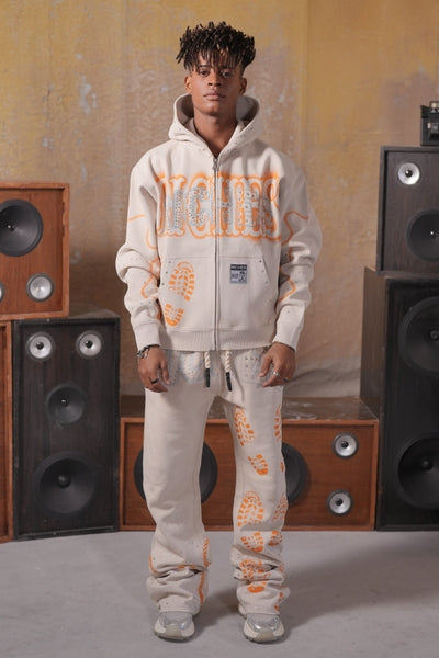 Riches Premium Fleece Mens Set Cream