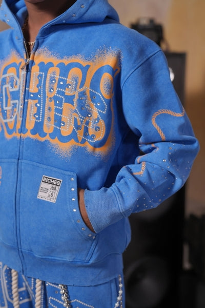 Riches Premium Fleece Mens Set Blue