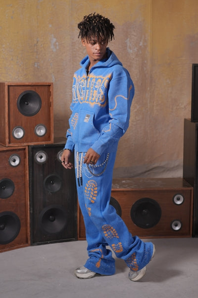 Riches Premium Fleece Mens Set Blue